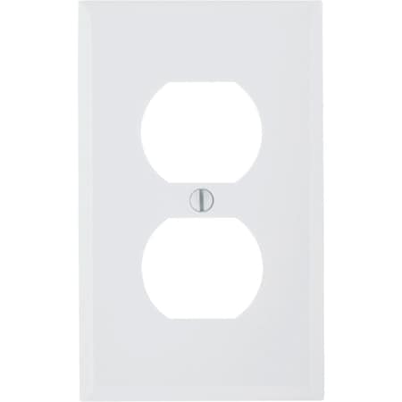 Leviton Commercial Grade 1-Gang Thermoplastic Outlet Wall Plate, White 022-80703-W